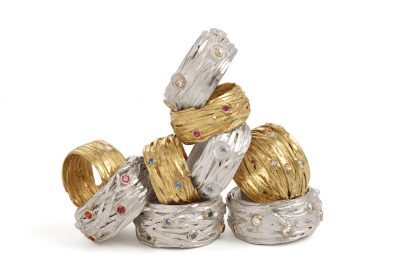 stack of stone rings